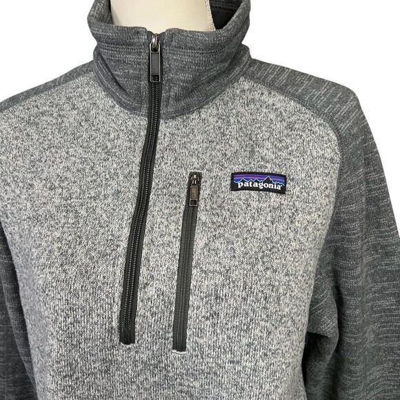 Patagonia Men's Quarter Zip Better Sweater Two Tone Grey Size Medium - Picture 9 of 10